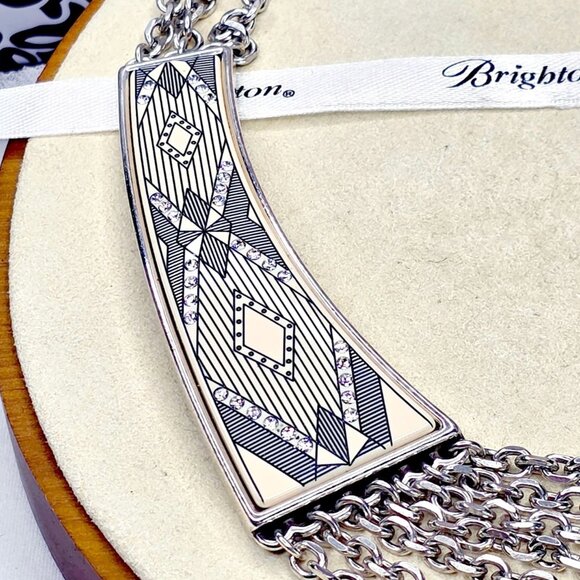 Brighton Kenya Multi Strand Statement Collar Necklace Silver-plated - Picture 4 of 12